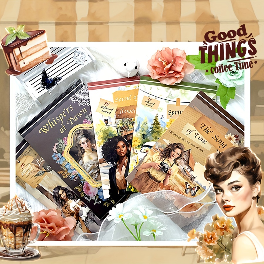 Meal Prep Notebook - 20Sheets Pre-Cut Sticker Book PET Washi