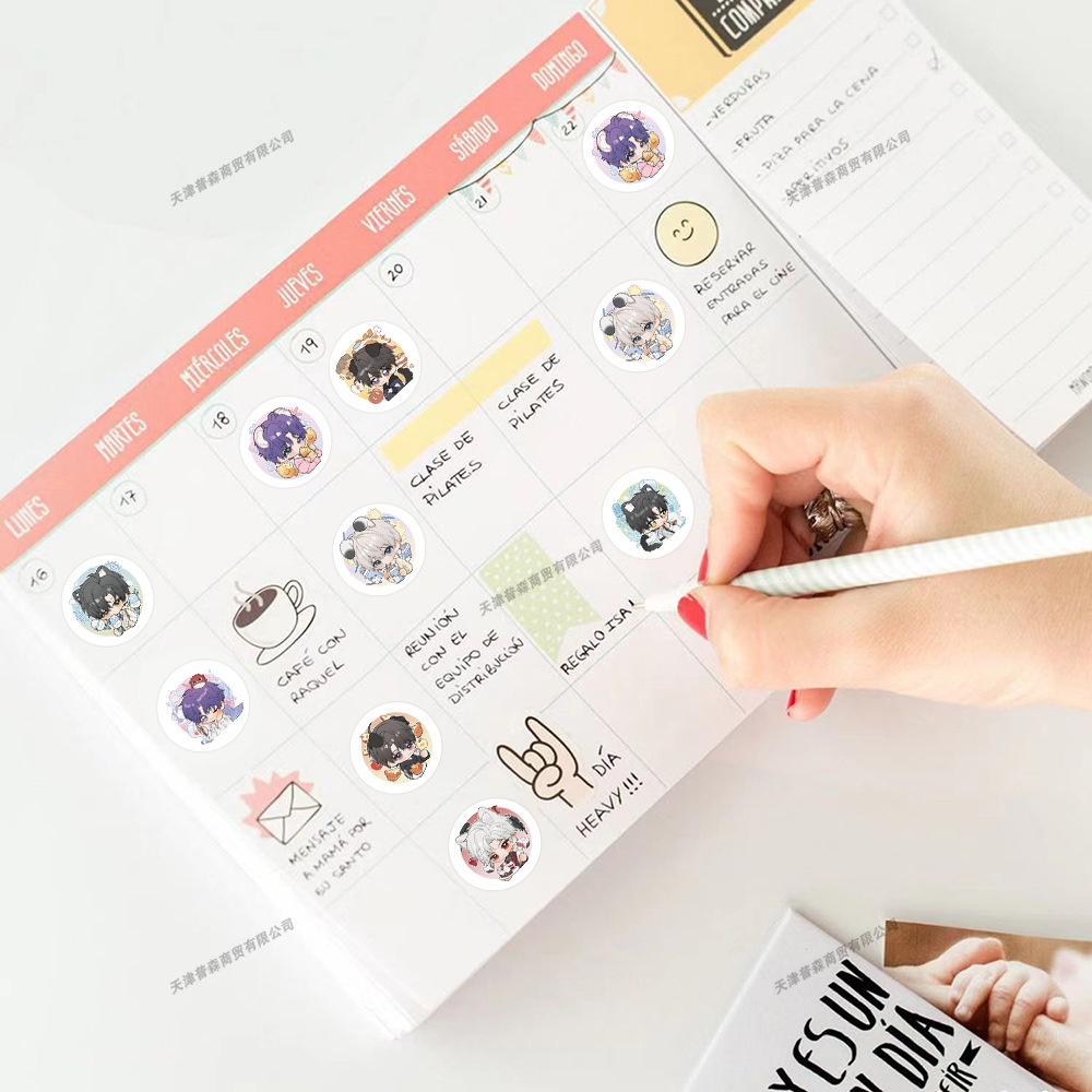 500Pcs Roll Kawaii Cartoon Sti - Meal Prep Notebook recension och pris