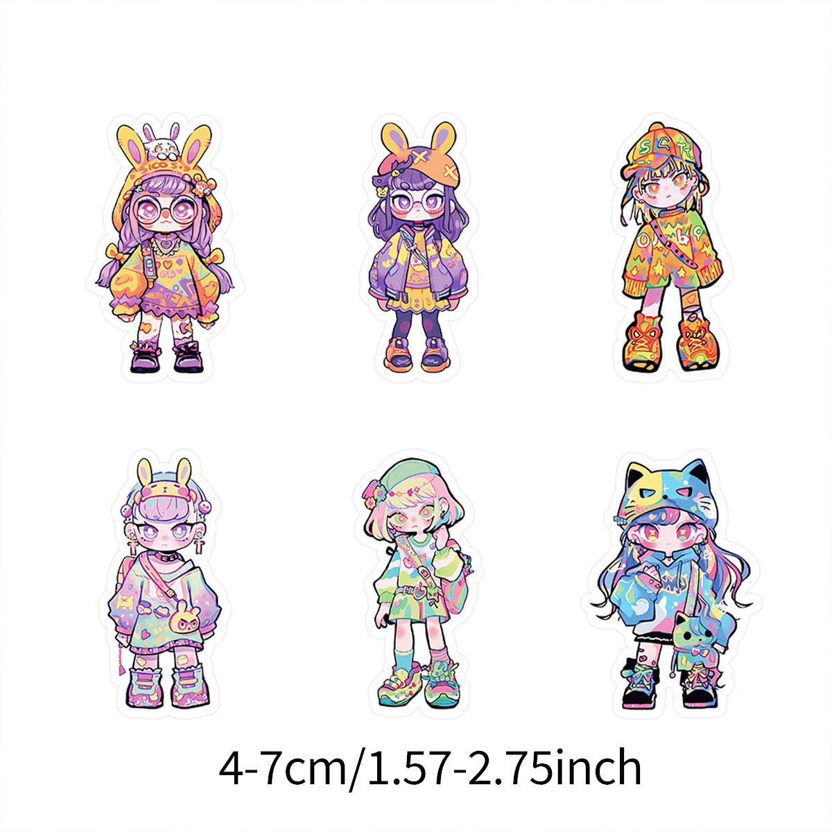 60Pcs Colorful Cute Anime Girl - Meal Prep Notebook recension och pris